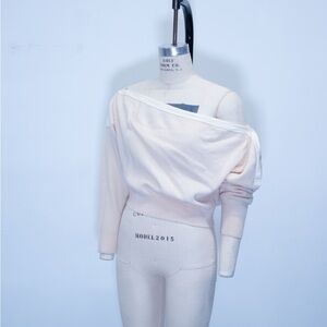 Alexander Wang Cream Snap Neckline Sweater
